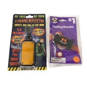 Trick Or Treating Light Reflector Flashing Bat Bracelet
